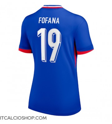 Francia Youssouf Fofana #19 Prima Maglia Femmina Europei 2024 Manica Corta